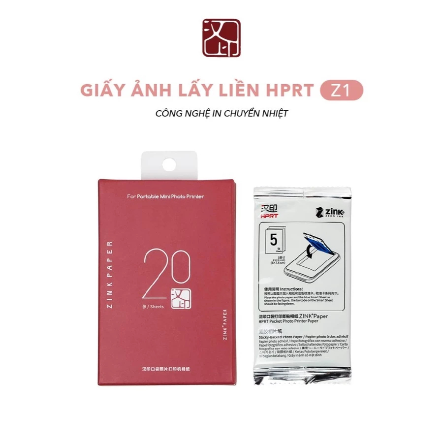 Giấy ảnh nhiệt HPRT cho máy ảnh chụp lấy liền Z1