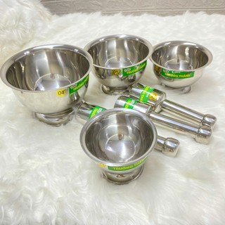Bộ cối chày bằng Inox cao cấp, gồm cối và chày