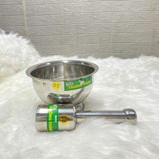 Bộ cối chày bằng Inox cao cấp, gồm cối và chày