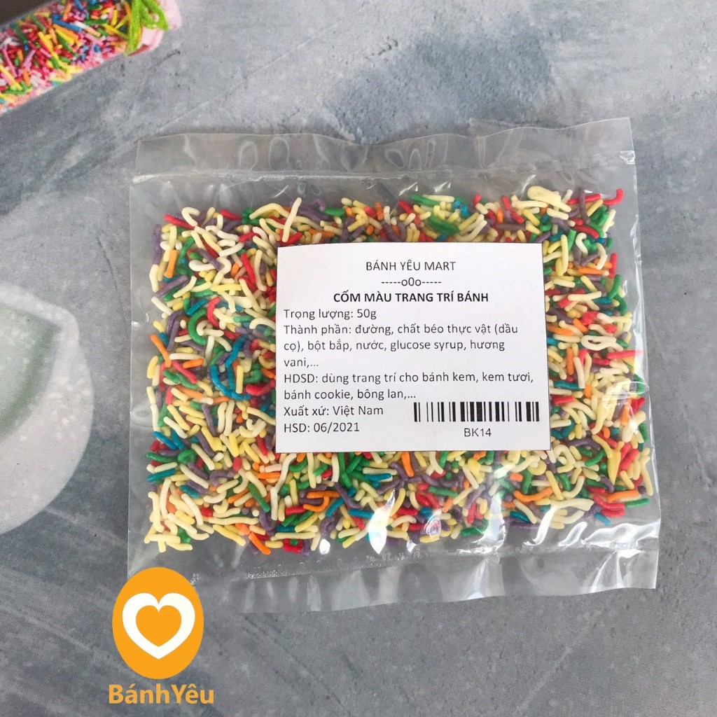 Kẹo cốm trang trí bánh chia 50g - BK14