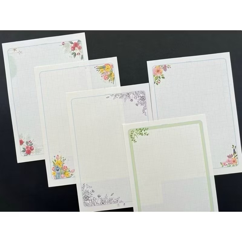 SET 10 TỜ GIẤY LUYỆN CHỮ HÌNH HOA ( mẫu ngẫu nhiên )🌸