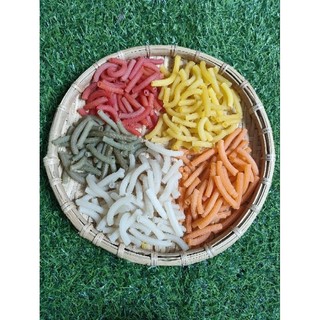 Combo 2kg Nui Rau Củ bao gồm 500g nui xoắn .500g nui dài.500g nui ngắn.500g nui sò Tặng 1 gói phở rau củ 400g
