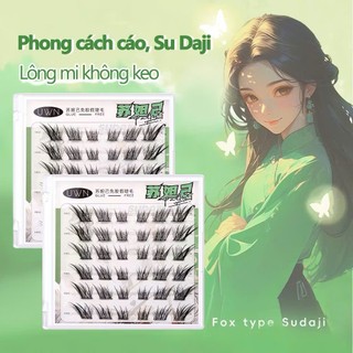 Lông Mi Phong Cách Cáo Chín Đuôi, Lông Mi Không Keo Dán, Mắt Phóng To Tự Nhiên, Lông Mi Giả Cáo