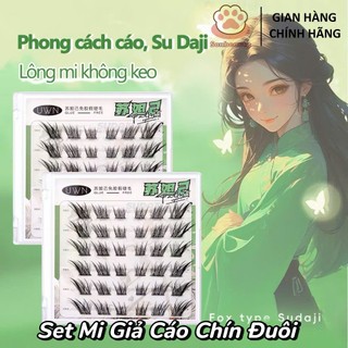 Lông Mi Phong Cách Cáo Chín Đuôi, Lông Mi Không Keo Dán, Mắt Phóng To Tự Nhiên, Lông Mi Giả Cáo