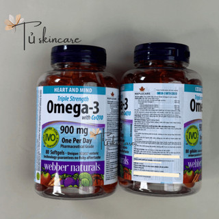 Viên Uống Omega3, Viên Uống Dầu Cá Hỗ Trợ Sức Khỏe Webber Naturals Triple Strength Omega-3 / Omega-3 With CoQ10