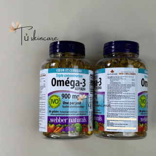 Viên Uống Omega3, Viên Uống Dầu Cá Hỗ Trợ Sức Khỏe Webber Naturals Triple Strength Omega-3 / Omega-3 With CoQ10