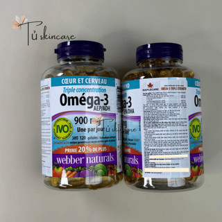 Viên Uống Omega3, Viên Uống Dầu Cá Hỗ Trợ Sức Khỏe Webber Naturals Triple Strength Omega-3 / Omega-3 With CoQ10