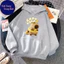 Áo Hoodie Có Túi Dành Cho Bé Hình Capy Bara Đeo Phao Vịt Đáng Yêu Hot Trend Chất Vải Nỉ Cotton (M 155)
