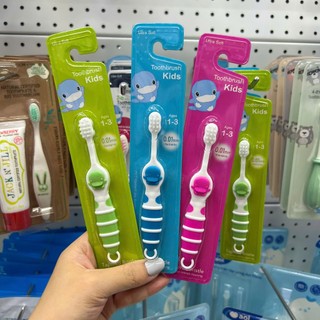 Bàn Chải Đánh Răng Cho Bé Từ 1-3 Tuổi Kuku: Hồng - Xanh Lá - Xanh Trời