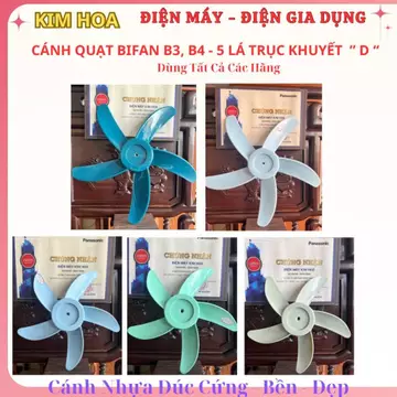 Cánh quạt B3, B4 - 5 lá, HÃNG BIFAN, Cánh Quạt Cốt Khuyết, quạt chốt ngang, sử dụng tất cả các hãng QUẠT