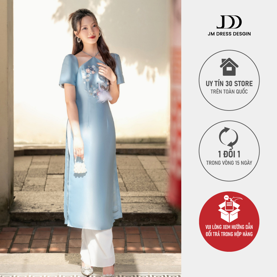 JM Dress Design - Áo dài con công 2M15.2211TT | Shopee Việt Nam