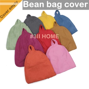 Vỏ Ghế Lười Hạt Xốp Dáng Lê Chưa Kèm Hạt Xốp Vải Nhung Tăm Sợi Poly Size XL L M - 3IIHOMEVGLNT103124