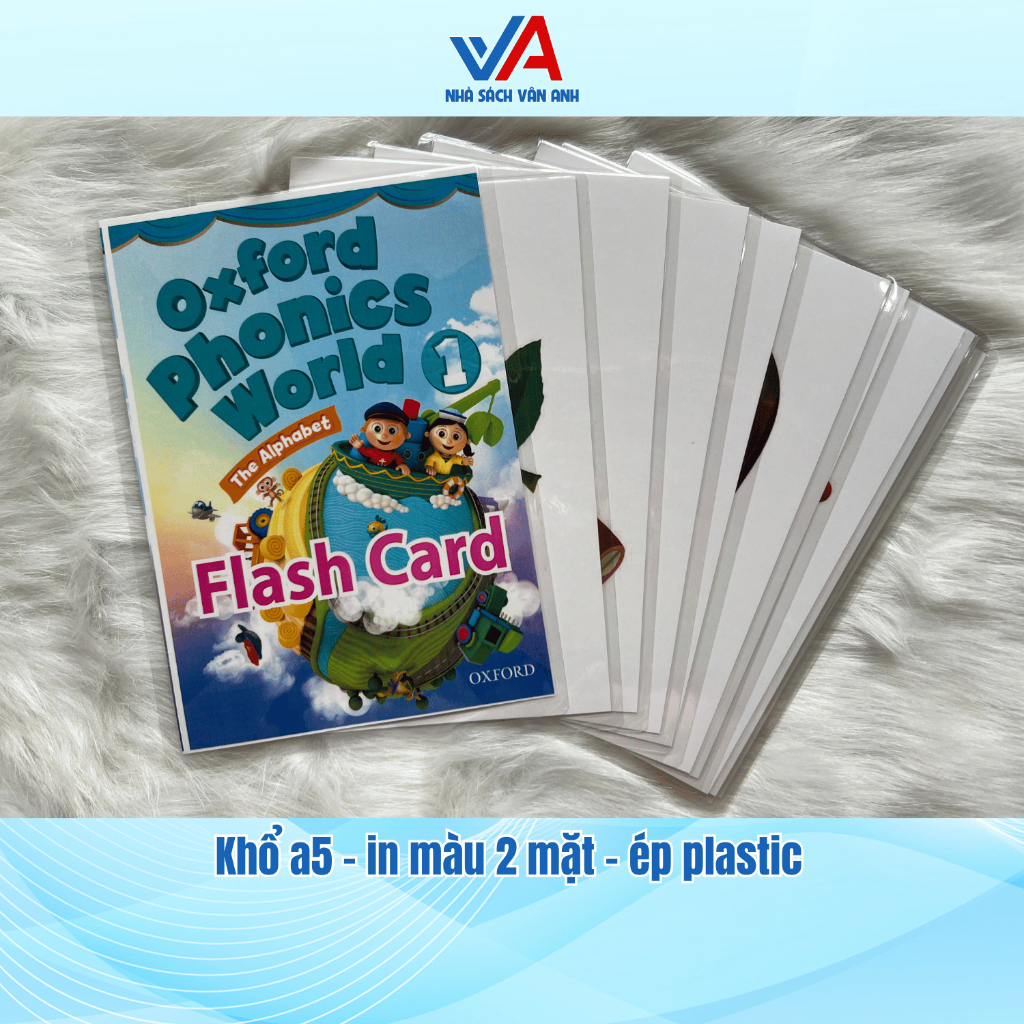 Sách - Flashcard Oxford phonics world level 1-5 , khổ A5 ép plastic ...