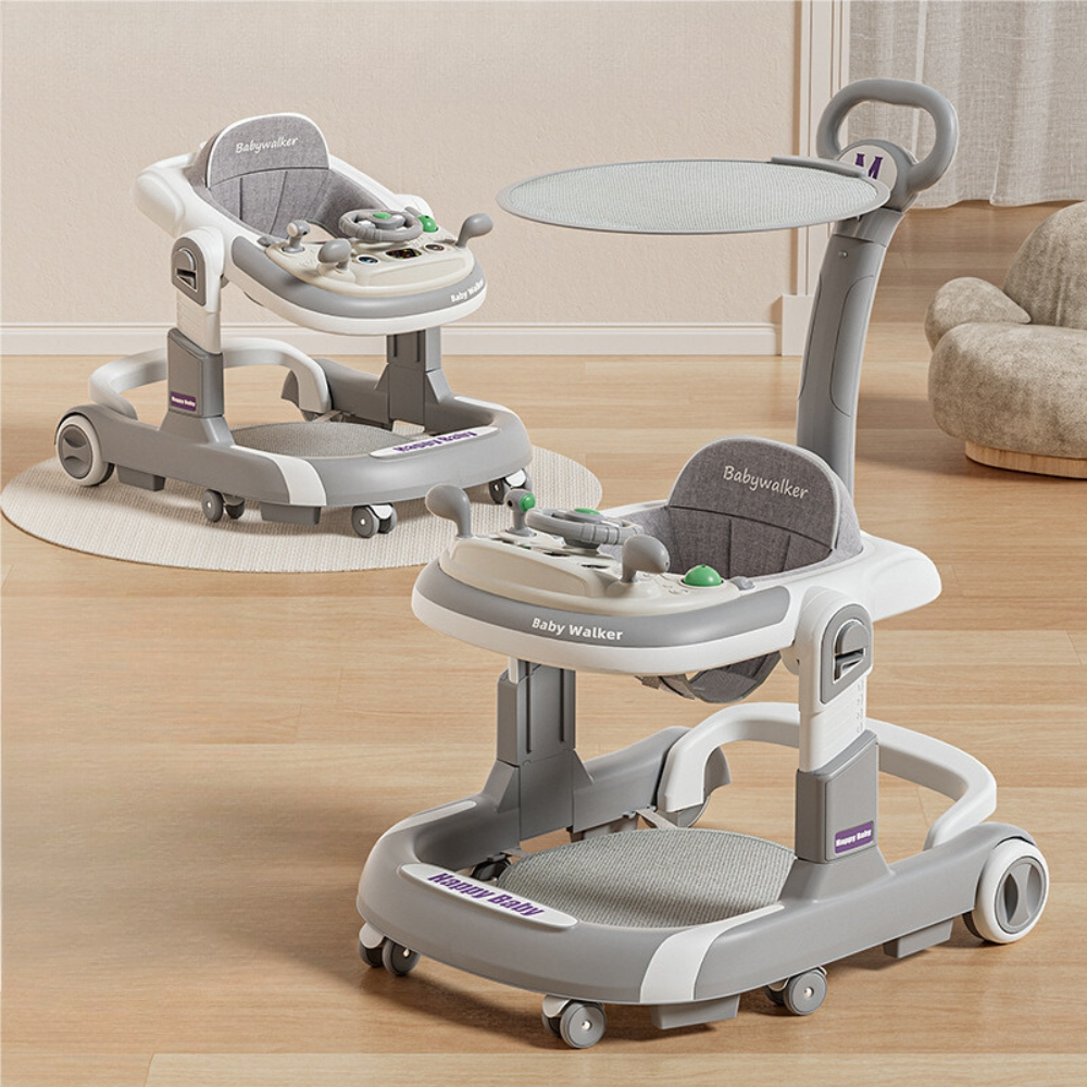 Xe tập đứng cho bé, xe tập đi chữ U cao cấp Babyhope cho bé có cần đẩy điều chỉnh độ nghiêng dễ dàng