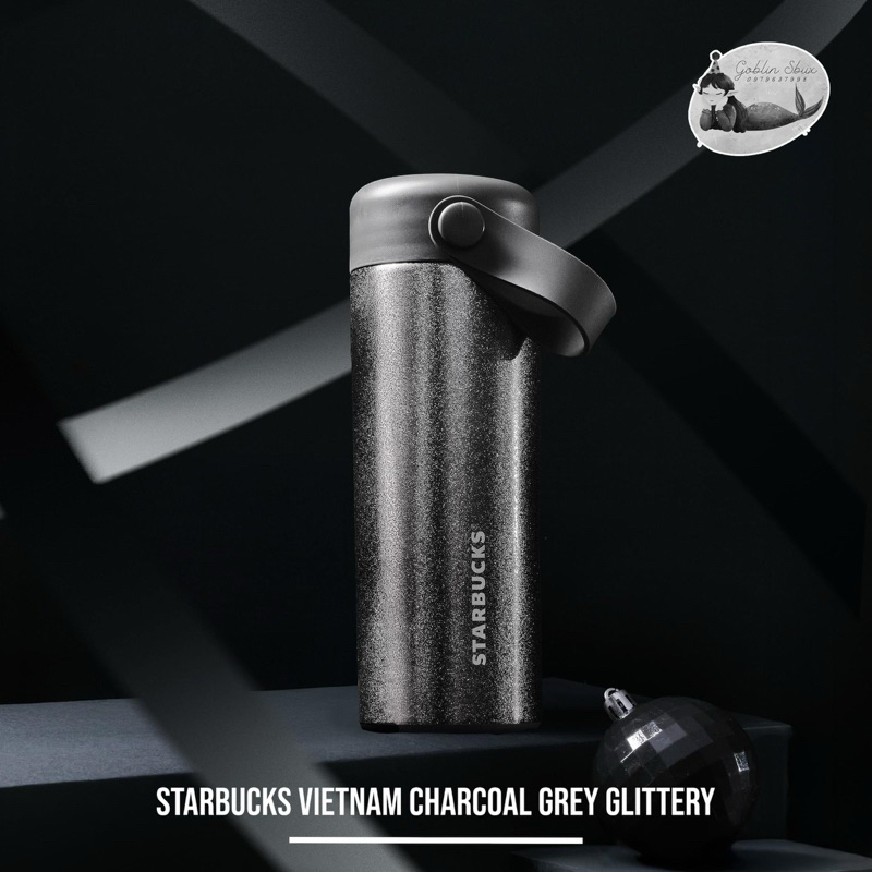 [Starbucks] ベトナムCharoal Grey Glittery MD Cold cup591ml Starbucks] ベトナムCharoal Grey Glittery MD Cold cup591ml