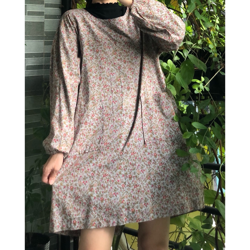 Áo khoác len, áo choàng nữ, áo khoác ngoài  2hand phong cách mori, tiểu thư, layer, khoác hoa nhí vintage