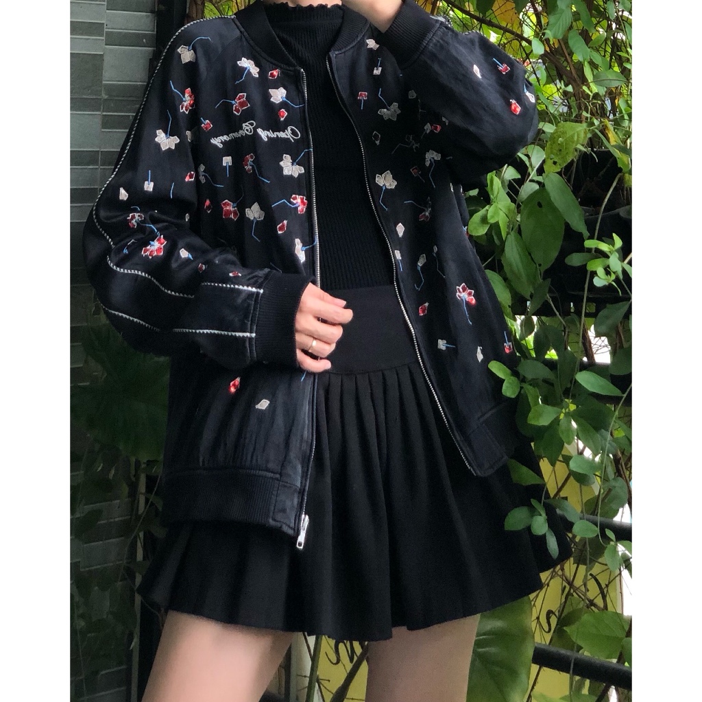 Áo khoác len, áo choàng nữ, áo khoác ngoài  2hand phong cách mori, tiểu thư, layer, khoác hoa nhí vintage