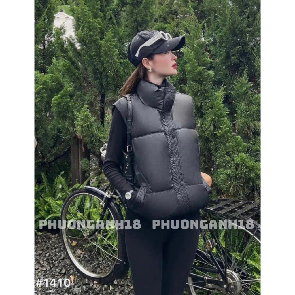 Áo Gile phao da form rộng hàng quảng châu A000357