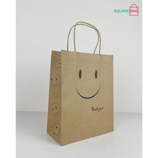 TÚI SMILE GIẤY KRAFT NÂU QUÀ TẶNG. COMBO 10 CÁI