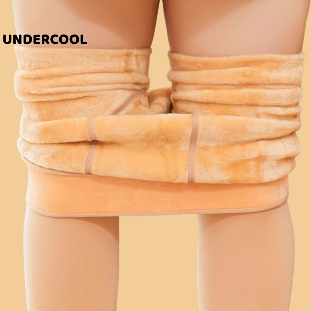 Quần tất lót nhung nỉ giữ nhiệt độ bó form gọn chân mùa Đông UNDERCOOL cực ấm chống rét đại hàn, lót lông nỉ nhung QT10