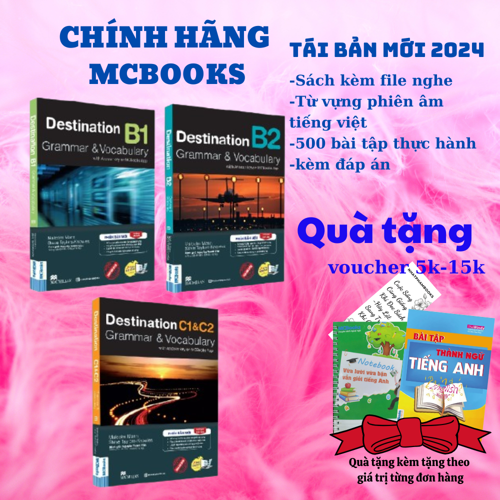 Ảnh Sách - Trọn Bộ 3 Cuốn Giáo Trình Destination Grammar & Vocabulary B1,2,C1&C2 (Combo,Lẻ,Tùy Trọn) 1