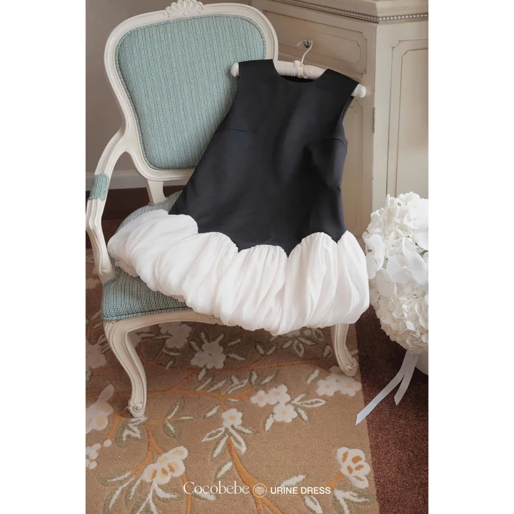 Váy Bánh Bèo Hở Vai Phối Tơ Bồng Dáng Bí DH STUDIO Váy Bánh Bèo Chất Liệu Tafta Phối Tơ Cao Cấp Đẹp Sang Trọng