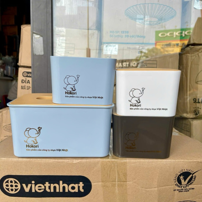AMIZIN Hộp Đựng Giấy Ăn Để Bàn Nắp Nhựa Giả Gỗ, Hộp Giấy Ăn Hình Vuông Đa Năng Cho Quán Ăn Nhà Hàng 2738,2739 AMIZIN