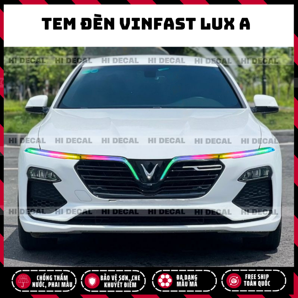 Tem dán demi xe Vinfast Lux A | Tem trang trí cao cấp chống thấm nước, phai màu, chịu nhiệt tốt