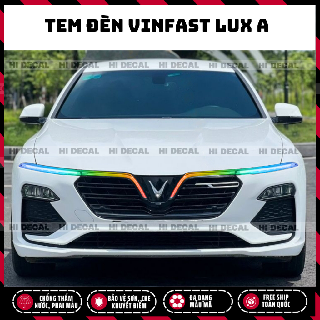 Tem dán demi xe Vinfast Lux A | Tem trang trí cao cấp chống thấm nước, phai màu, chịu nhiệt tốt