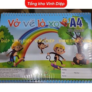 Vở vẽ mĩ thuật A4 gáy lò xo 40 trang dùng cho học sinh