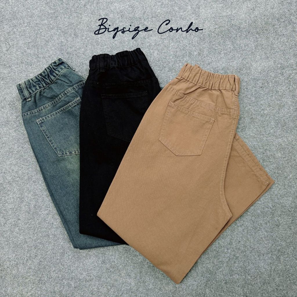 Quần Jean Nữ Bigsize Lưng Cao, Quần Bò Cho Nàng Chubby 50–95kg Tôn Dáng, Phom Đẹp Dễ Phối Q524