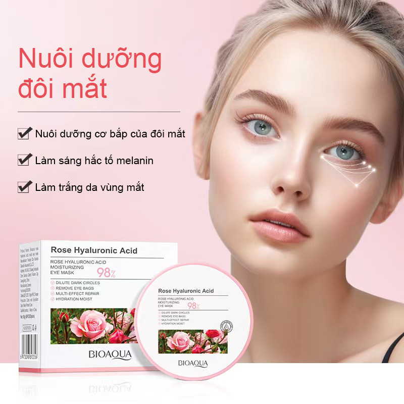 Mặt nạ mắt gạo dịu nhẹ Giảm Quầng Thâm 60PCS Retinol/Vitamin C Chống Lão Hóa, Hỗ Trợ Trẻ Hóa, Sinh Học,Dạng Gel Làm Mát