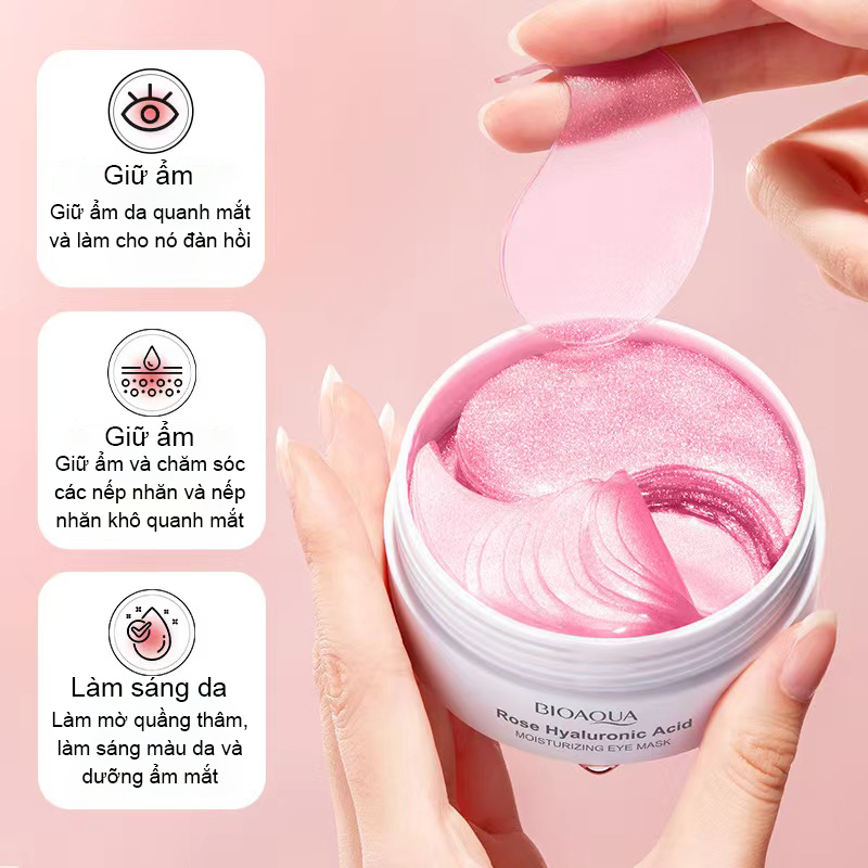 Mặt nạ mắt gạo dịu nhẹ Giảm Quầng Thâm 60PCS Retinol/Vitamin C Chống Lão Hóa, Hỗ Trợ Trẻ Hóa, Sinh Học,Dạng Gel Làm Mát