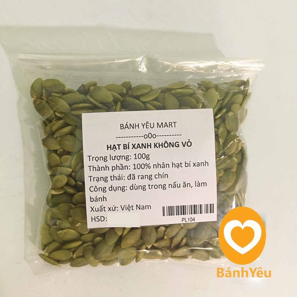 Hạt bí xanh không vỏ dùng làm bánh CHIA-100g - PL104