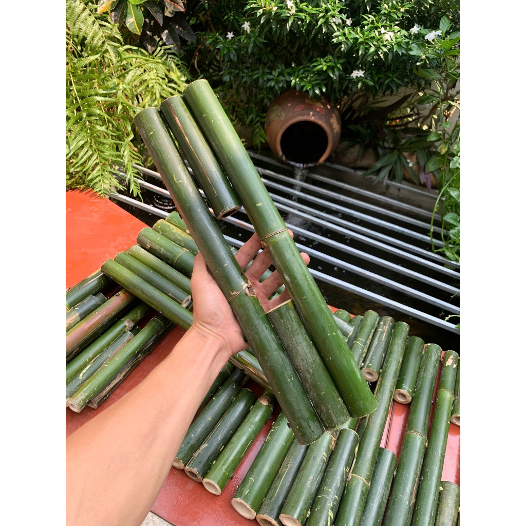 Phên tre thác nước 3 đốt Trang trí tiểu cảnh , bể cá thuỷ sinh , hòn ...