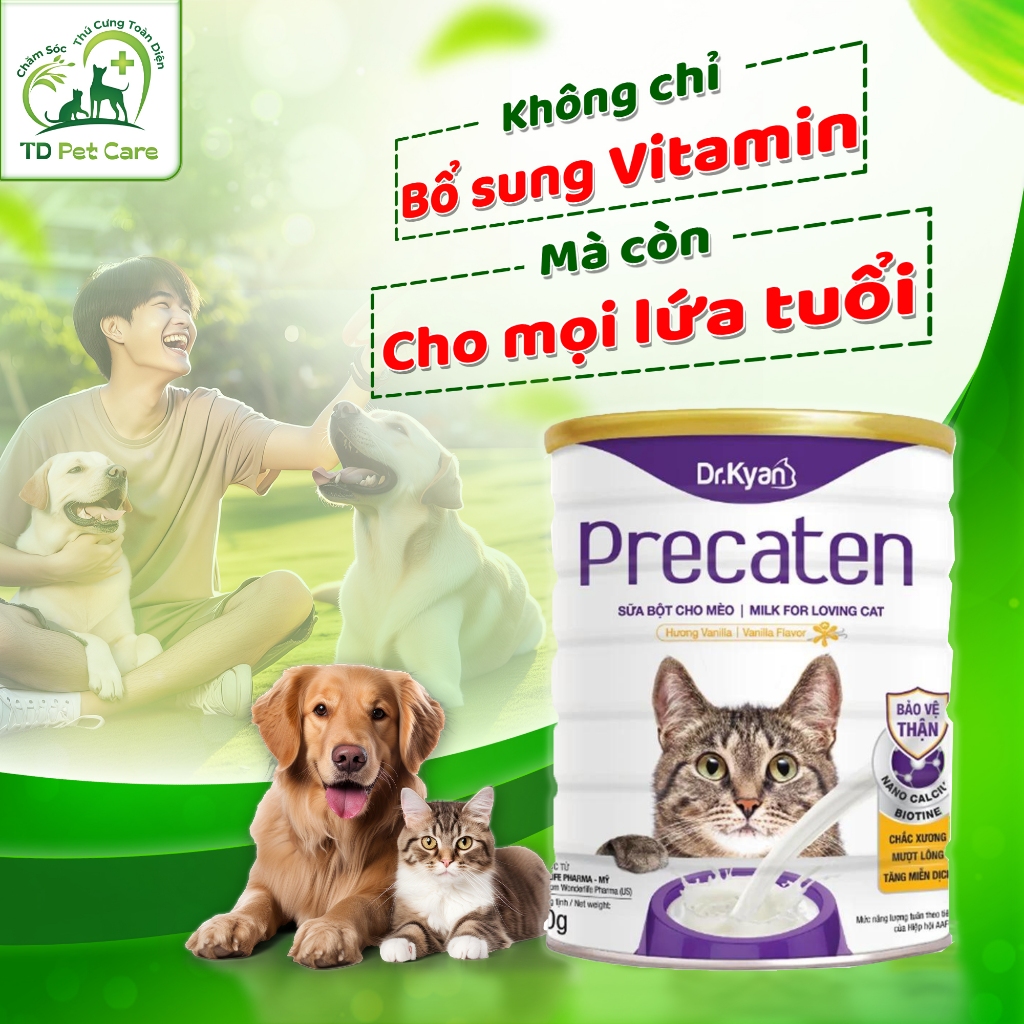 Sữa Bột Cho Mèo Dành Cho Mọi Lứa Tuổi PRECATEN - Hộp Sữa Cho Mèo Con