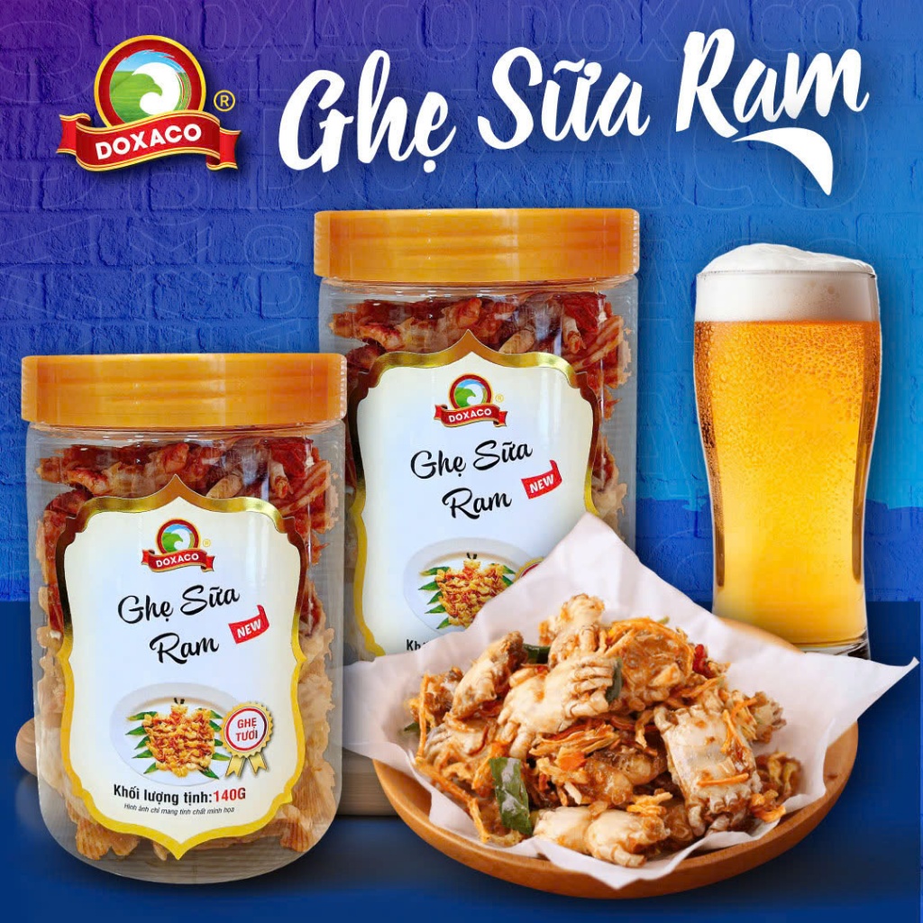 Ghẹ Sữa Ram Doxaco 140gr Dạng Hủ Giòn Tan, Đắm Say Vị Ngọt Tự Nhiên ...
