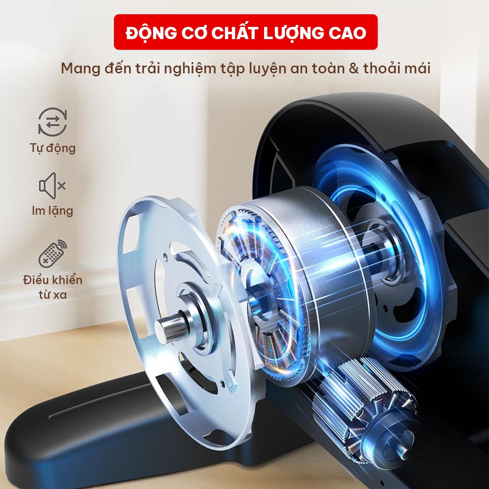 Xe đạp thể dục tại nhà, hỗ trợ phục hồi chức năng chính hãng GoodFit GF008MB, trợ lực điện