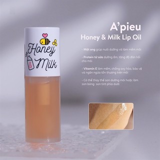 Son dưỡng môi Apieu Honey & Milk Lip Oil 5g