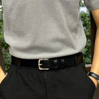 Thắt lưng da thật bản dây 3cm mặt hợp kim cao cấp màu bạc sáng kèm đinh bấm lỗ BH lỗi 1 đổi 1 TL63