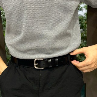 Thắt lưng da thật bản dây 3cm mặt hợp kim cao cấp màu bạc sáng kèm đinh bấm lỗ BH lỗi 1 đổi 1 TL63