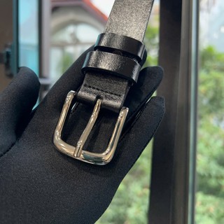 Thắt lưng da thật bản dây 3cm mặt hợp kim cao cấp màu bạc sáng kèm đinh bấm lỗ BH lỗi 1 đổi 1 TL63