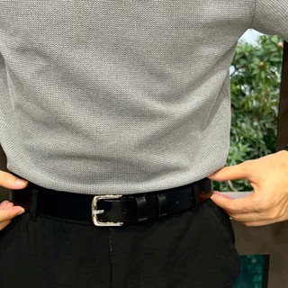 Thắt lưng da thật bản dây 3cm mặt hợp kim cao cấp màu bạc sáng kèm đinh bấm lỗ BH lỗi 1 đổi 1 TL63