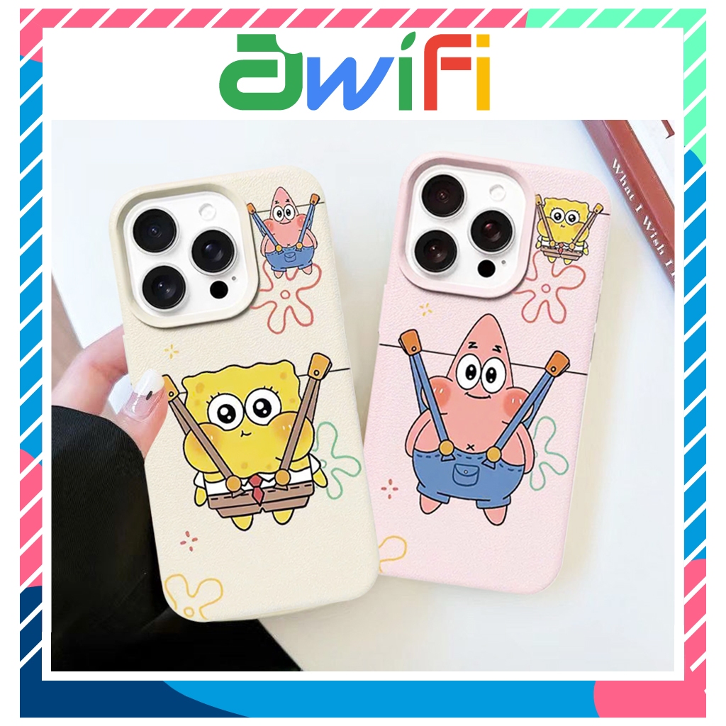 Ốp Lưng Iphone TPU hoa tiết da mềm bọt biển 6/6splus/7/8/plus/x/xs/11/12/13/14/15/16/pro/max/plus/promax-Awifi Case V2-1