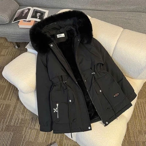 Áo PHAO NỮ PARKA LÓT LÔNG CÓ MŨ (kèm ẢNH THẬT) hàng Quảng Châu big size hàng chất đẹp 2024