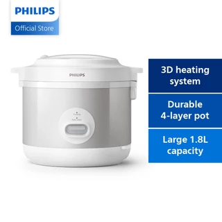 [Livestream] Nồi cơm điện Philips Series 1000 HD3008/30 | 1.8 lít | 780W - Hàng Chính Hãng