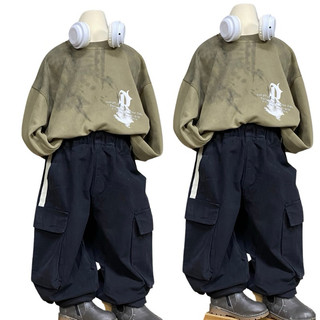 Áo sweater bé trai áo nỉ thu đông trẻ em từ 30-60kg hàng QC áo nỉ 2 da