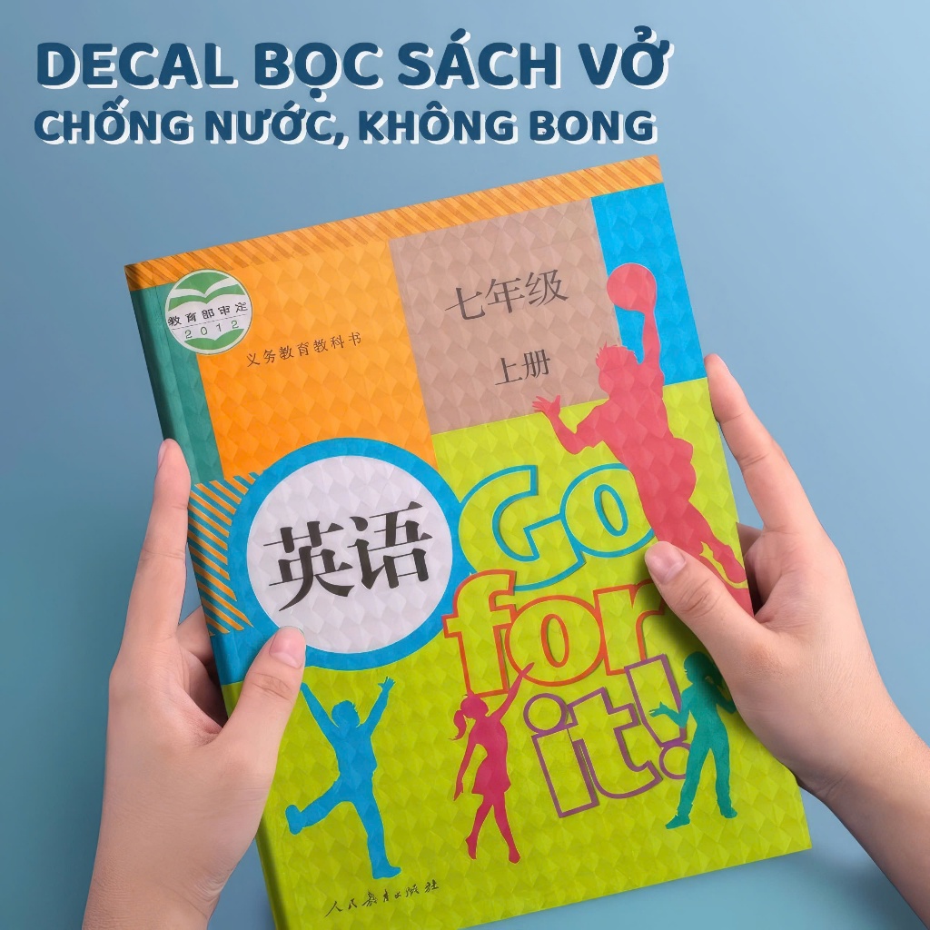 Decal Bọc Sách Bọc Vở Chống Nước Chống Bụi 10 Tờ Trong Suốt Dễ Dán Nhiều Kích Thước