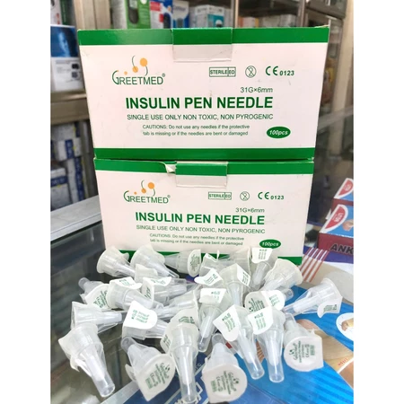 Đầu kim chích tiểu đường insulin, Kim bánh ú hãng PT, Greetmed 31G x 6mm
