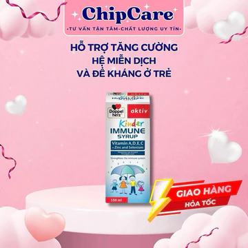 Siro tăng đề kháng cho bé Doppelherz Kinder Immune Syrup hỗ trợ phòng ngừa ốm vặt cho bé